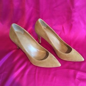 suede pumps. 3.5” heel